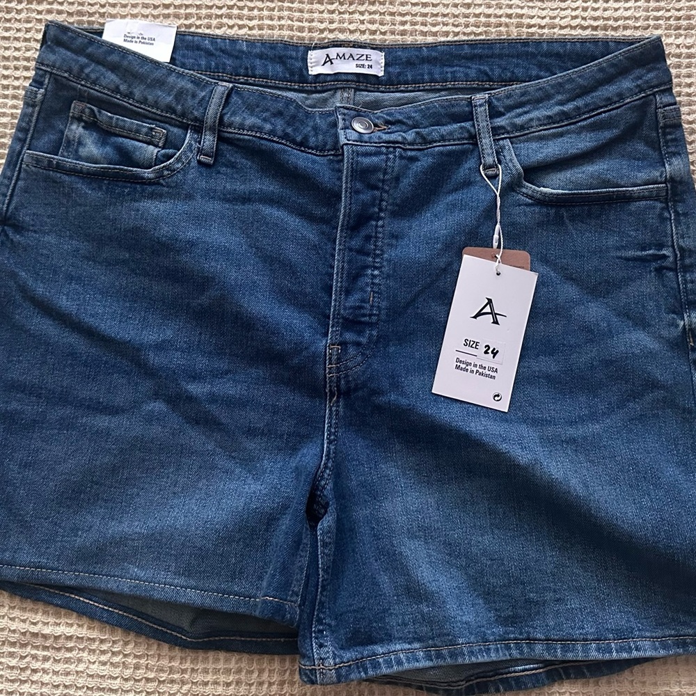 A Maze Blue Denim Waistband with Metal Snap